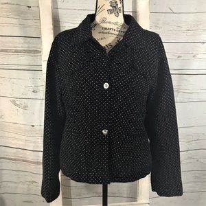 🧶 CLEARANCE Coast To Coast Black Pink Polka Dot Blazer Jacket